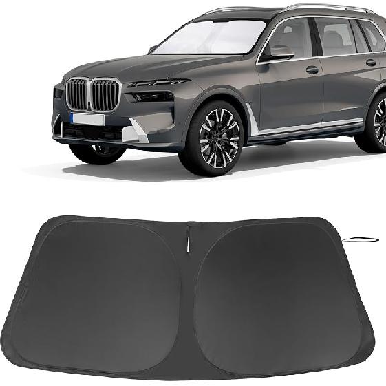 TINGLU Солнцезащитный козырек для Tesla Model X Tesla X 2016-2024 2025 Аксессуары Солнцезащитный козырек на лобовое стекло Защита от УФ-лучей Накидка на солнцезащитный козырек С