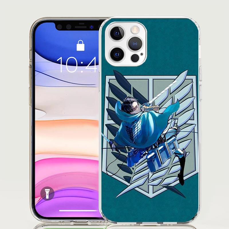 Чехол для телефона Атака Титанов Леви Для iPhone 17 Air 16 15 Plus 11 14 Pro Max 13 Mini 12 7 8 + SE Узор Арт Индивидуальная Крышка 17 Air