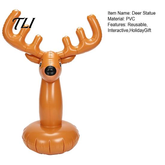 Christmas Party Games for Kids Inflatable Reindeer Antler Ring Toss Game, Themed Fun Activities Family Props, Indoor Outdoor Holiday Adults