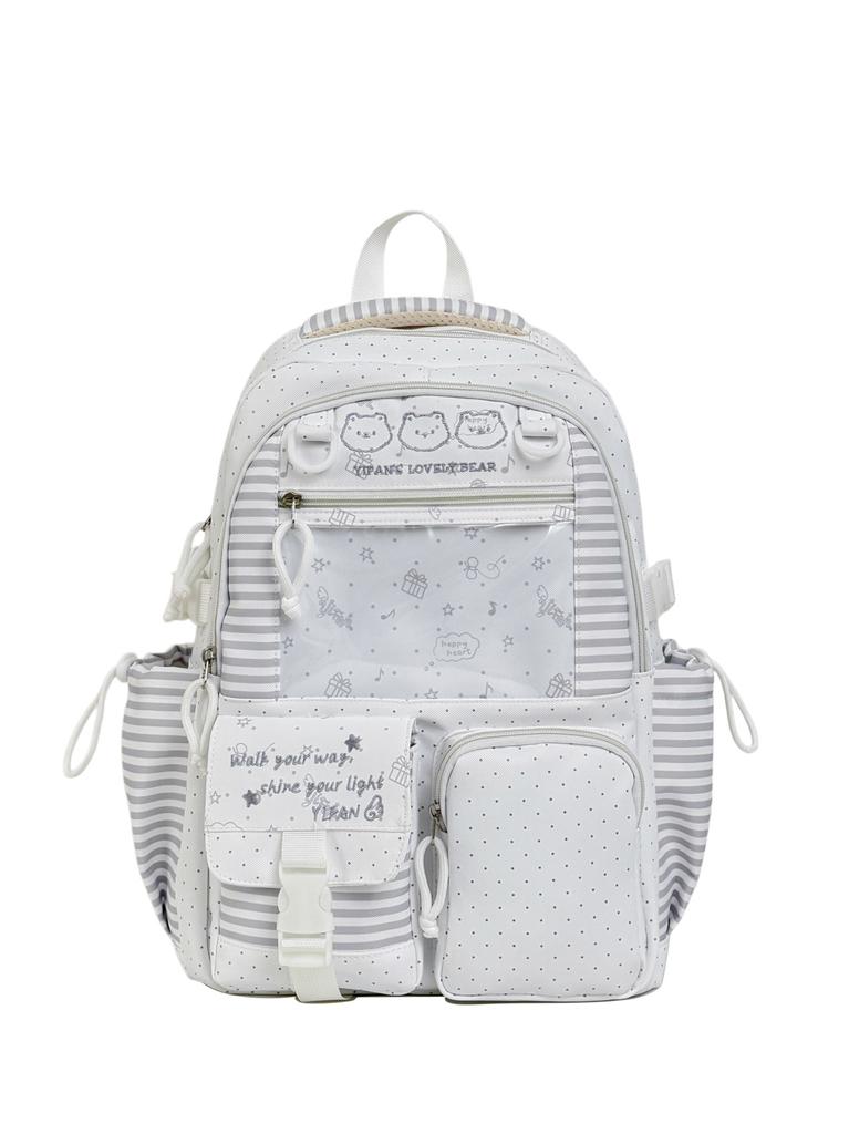 Schoolbag fashion ins style schoolbag women's new pain bag girl Korean high-value backpack large-capacity student campus back
