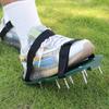 Lawn Aerator Shoes with Straps Adjustable Design Pre-Assembled Heavy Duty Spiked Sandals Aerator Lawn Tools