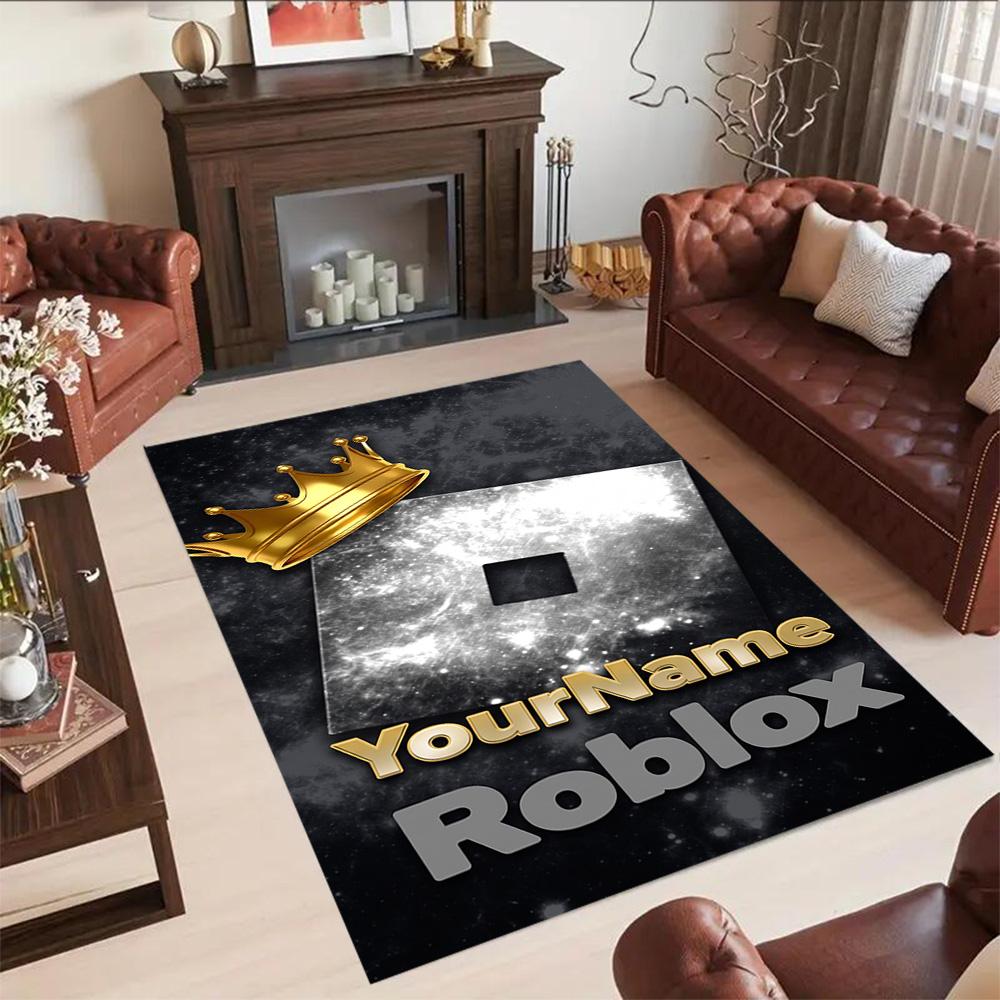 Roblox 446 Customizable Name Floor Rug Office Rug Suitable for Study room Balcony Foyer Hallway Anti-slip Rug Office home decor