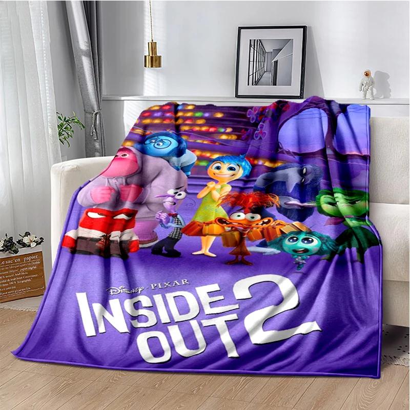 Новое мультяшное одеяло Inside Out Радость Грусть, Мягкое плед-покрывало для дома, спальни, кровати, дивана, пикника, путешествий, Детское