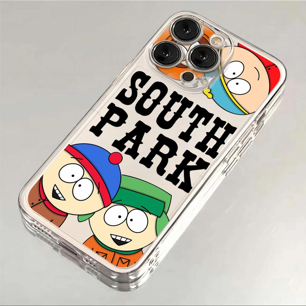 Смешные мультфильмы S-South-Park Чехол для телефона для iPhone 17 Air 16 e 15 14 13 12 11 Pro Max Plus Mini SE 2020 2022 Прозрачный чехол