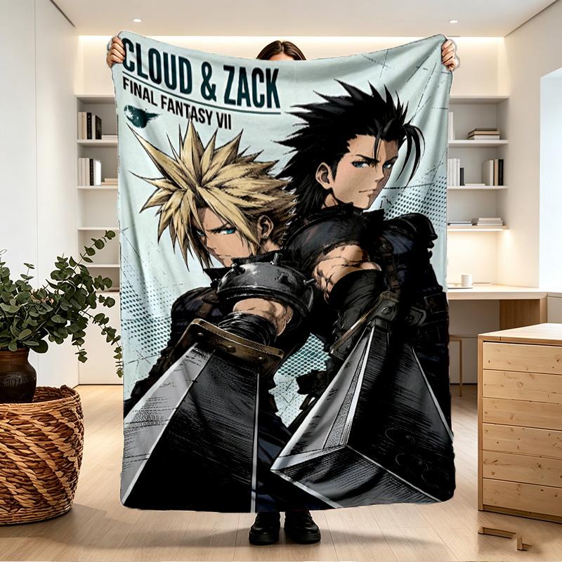 Final Fantasy Print Blanket - Soft & Comfortable, for Bedroom, Travel, Sofa, Home Decoration - Birthday Christmas Gift for Friend