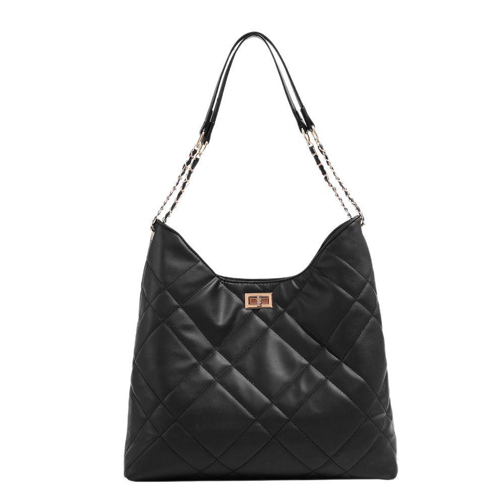 Quilted tote bag with a high-end feel, women's 2025 new model, large-capacity commuter bag, versatile for summer
