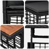 Garden Sofa Set 12 Pieces Black and Dark Grey Poly Rattan