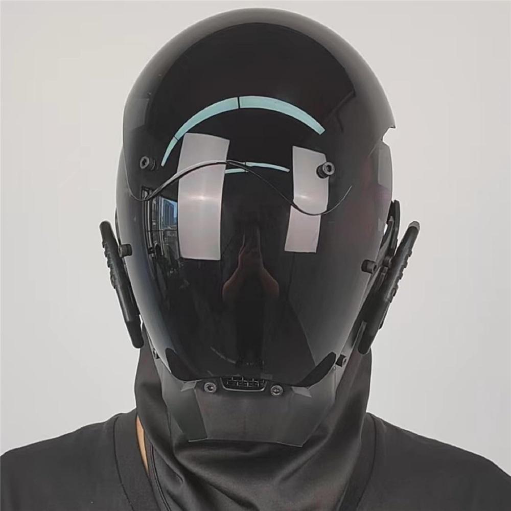 Кибер Готик Панк Шлем Маска для Мужчин Мотоцикл Футуристическая Techwear Маска Косплей Хэллоуин Вечеринка Музыкальные Аксессуары
