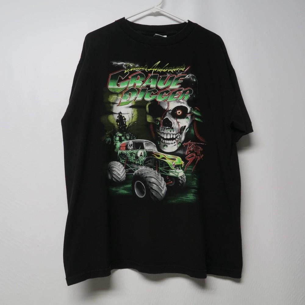 VTG 1997 Dennis Anderson039;s Grave Digger Monster Truck T Shirt XL Single Stitch Unisex T-Shirt