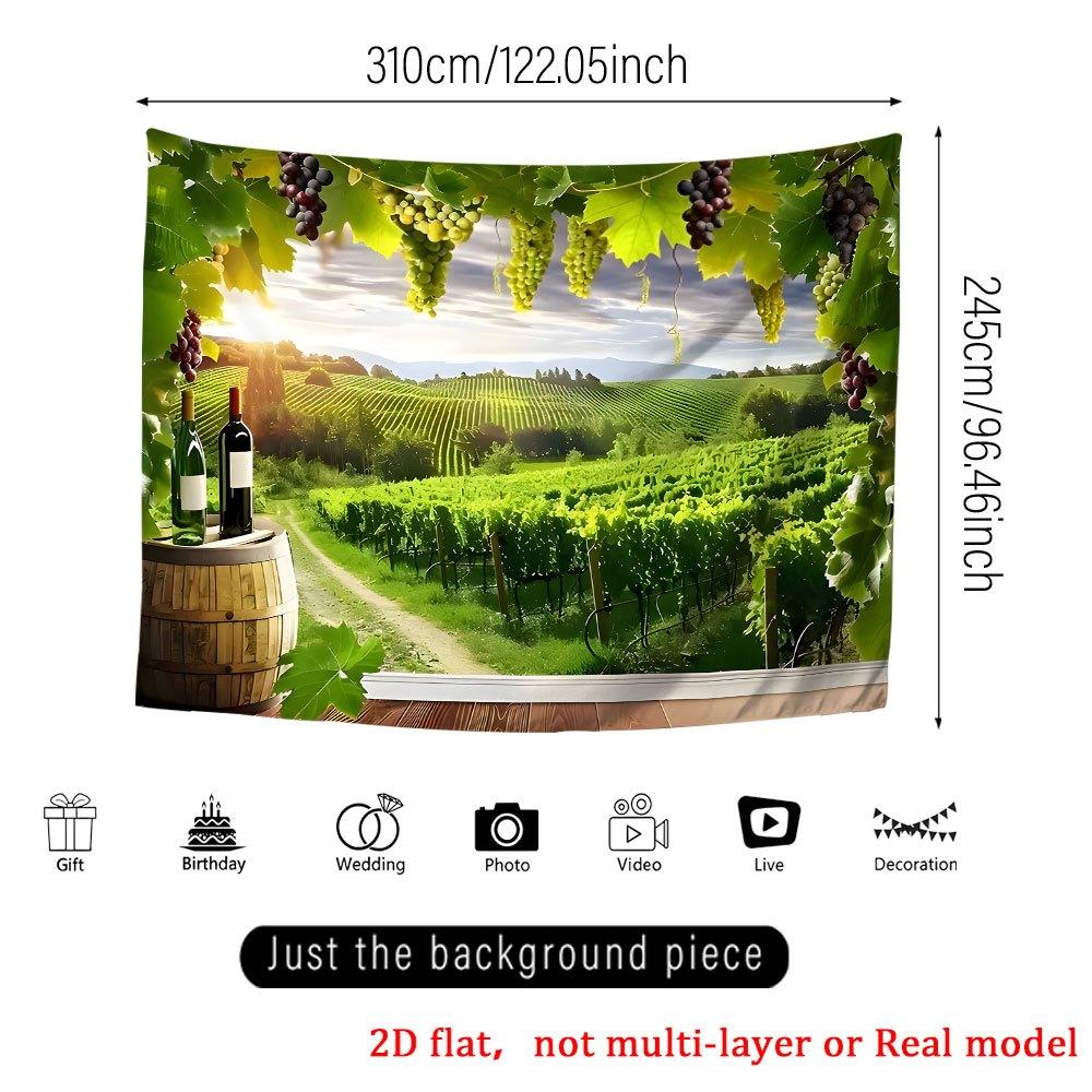 One large-sized 2D printed banner featuring the theme of sunset bats from a wine estate -