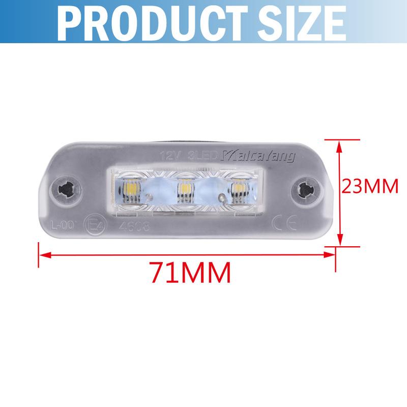 Car Rear White LED License Plate Light Number Plate Lamp For Mercedes Benz R-Class W251 V251 ML-Class W164 W163 GL-Class X164