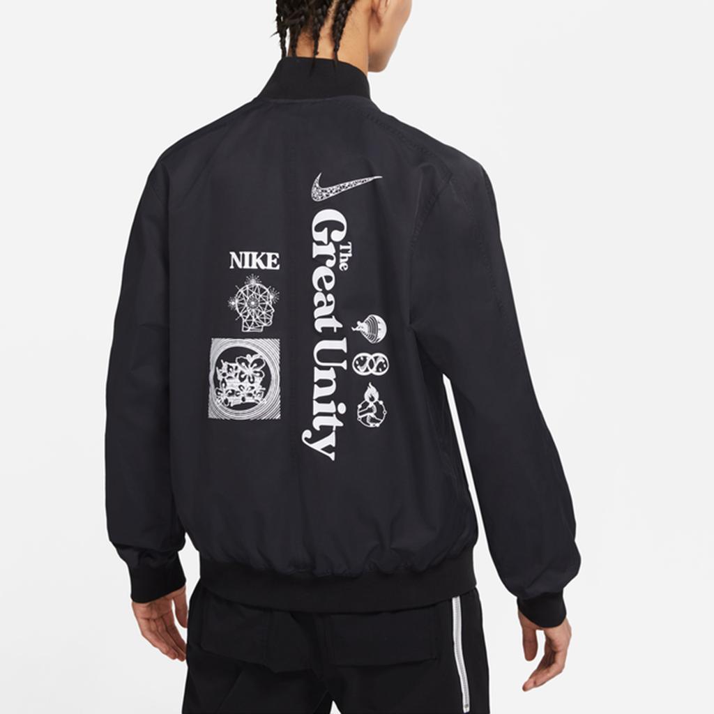 Nike Спортивная повседневная куртка с логотипом Alphabet, мужская верхняя одежда, черная DM7900-010