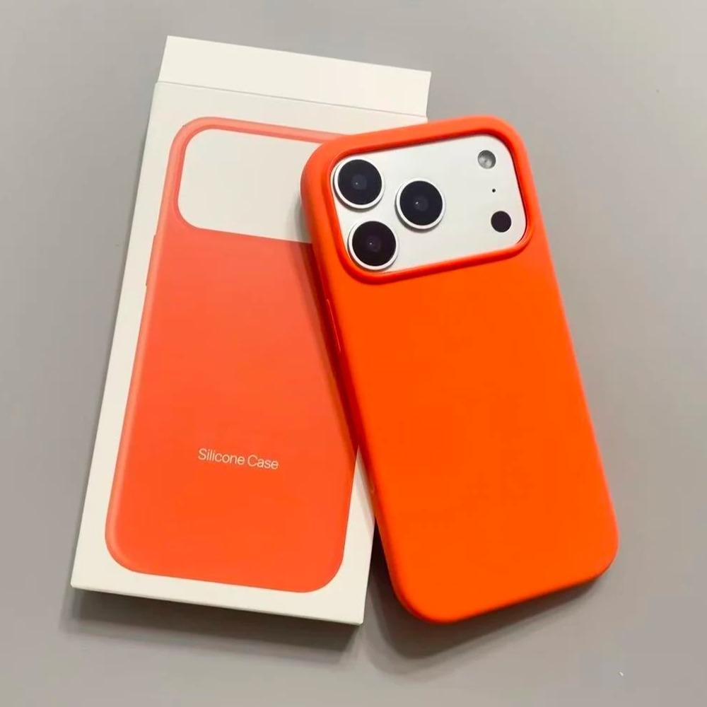 Роскошный чехол из жидкого силикона для iPhone 17 Pro Max 17Pro, магнитный для Magsafe, противоударный, с ощущением кожи, защитная крышка для телефона