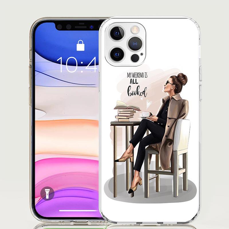 Girl Boss Female Coffee Case Phone Cover for Apple iphone 17 Air 16 15 14 13 Mini 12 11 Pro Max 16E 7 Plus 8 + SE 2020 Trend Fun