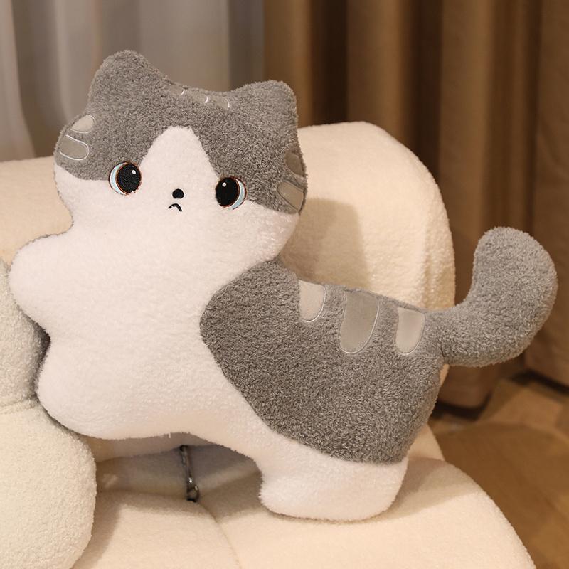 New Cartoon Cat Stuffed Pillow Stuffed Kitty Plush Toys Home Comfort Sofa Cushion Birthday Gift Cute Plushies Friend Gift