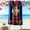 Illinois Fighting Illini Print Beach Towel, Large Soft Quick Dry Towel for Beach Camping Swimming