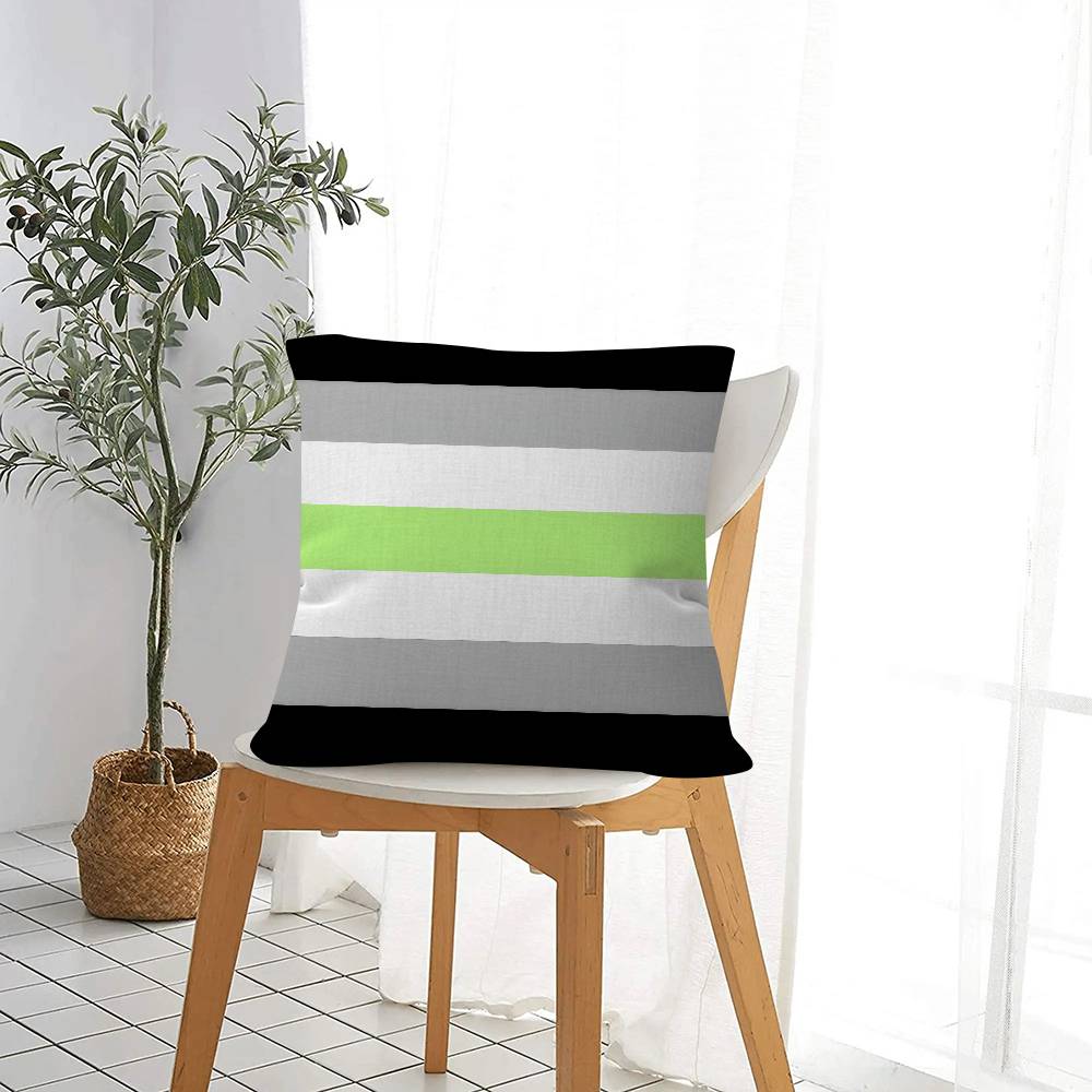 Lgbt Rainbow Flag Pillowcase Toon Gift Cushion Cover Bedroom Home Sofa Chair Seat Decor Pillow Case