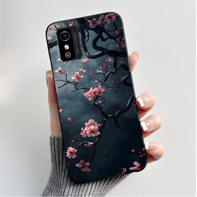 Phone Case For ZTE Blade L9 Casing Luxury Fashion Butterfly Flowers Black Jelly Soft Silicone Back Cover For ZTE BladeL9 Bumper