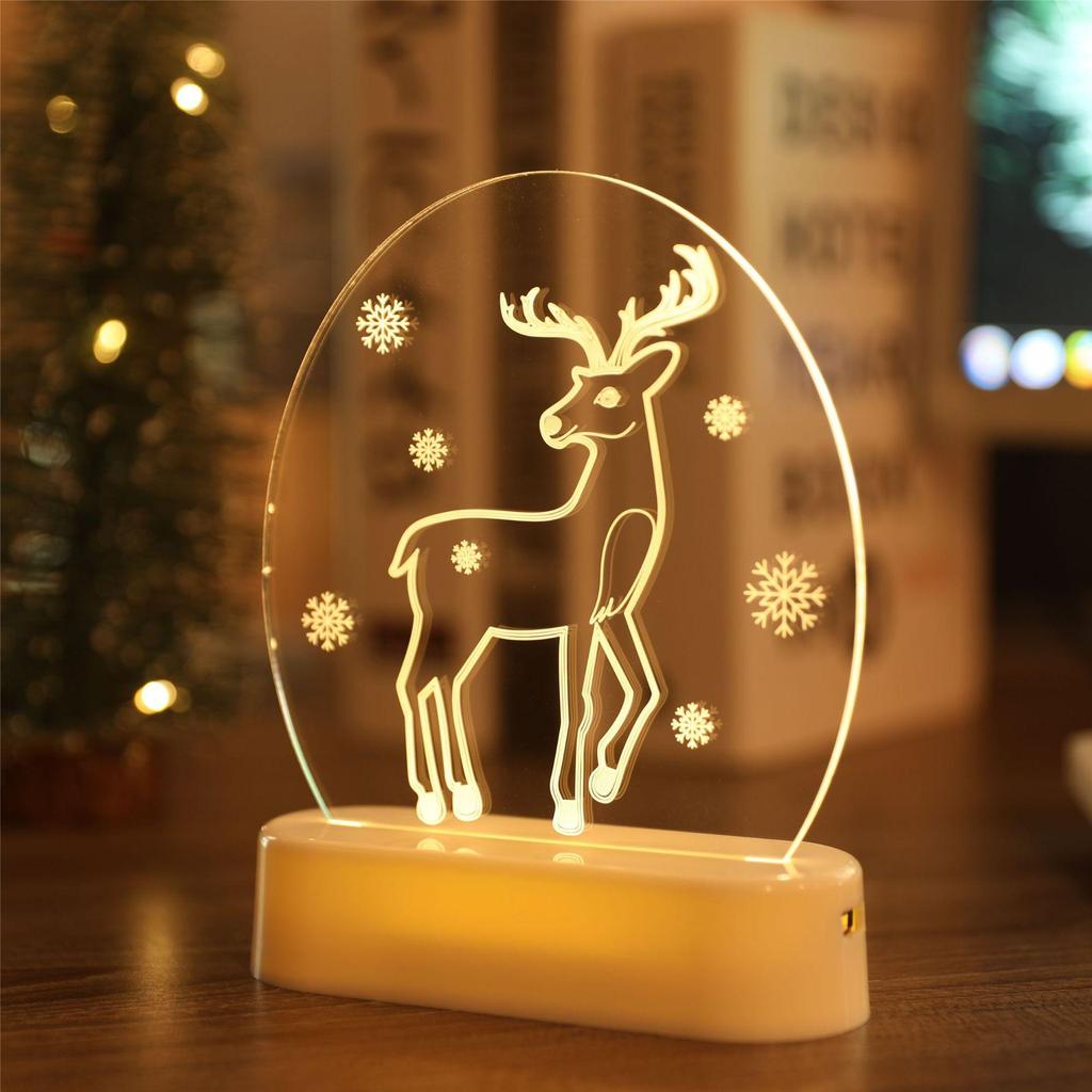 Christmas Night Light Holiday Arrangement Christmas Decoration 3D Lamp Room Table Lamp Led Decoration Light