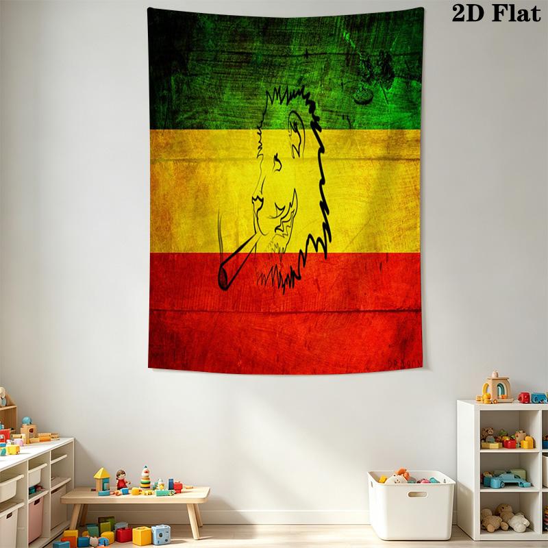 Rasta Lion Tapestry Wall Tapestry Background Cloth Wallmounted Work Of Art Homestay Soft Decoration Tapestry Home Decor