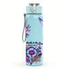1PC Hummingbird Multi Flower Bouquet 750ml Color Plastic Sports Water Bottle Leakproof Flip Straw Lid Suitable for Sports Office Home Use