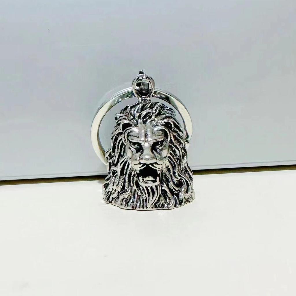 Vintage Zinc Alloy Angel Wings Bell Keychain for Bikers