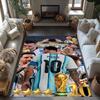 Messi 18 Personalized Text Floor Rug Office Rug Suitable for Bedrooms Outdoor Playrooms Dormitory Anti-slip Rug Anime Office Decor