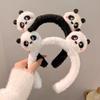New Cute Panda Hair Bands Women Face Wash Special Non-slip Headband Cartoon Plush Wide Edge Headband Girls Hair Accessories