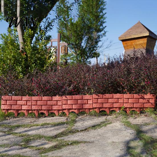 Пластиковое ограждение для бордюра газона Садовый подпорный забор Декоративная панель с имитацией кирпича для клумб Дорожек Газонов Двора