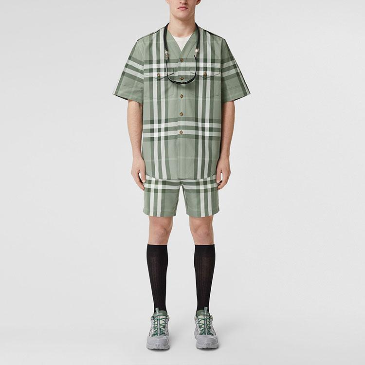 Burberry SS22 Shirt Men's Gray Green 80503551