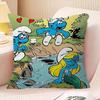 Cartoon Cute SSmurfs Pillow Cushion Cover Pillowcase Living Room Sofa Home Decor Customized