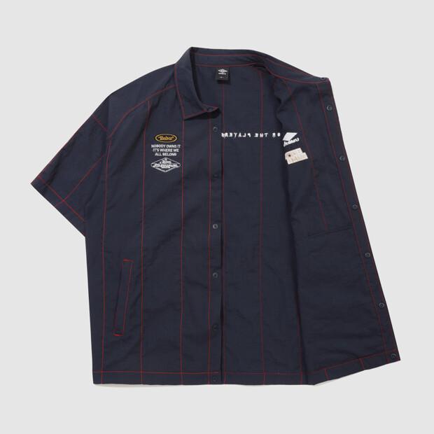 Рубашка Umbro Crispy Taslan с коротким рукавом, темно-синяя, Ur221Cjk58