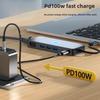 Док-станция USB 3 2, концентратор типа C 11 в 1 со скоростью передачи данных 10 Гбит/с, адаптер Ethernet, многопортовый удлинитель