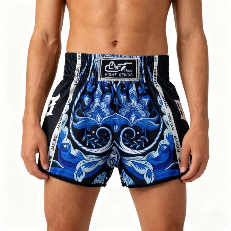 Quick-Dry Muay Thai Shorts Boxing MMA Kickboxing Training Adult Kids High-Elastic Fight Wear