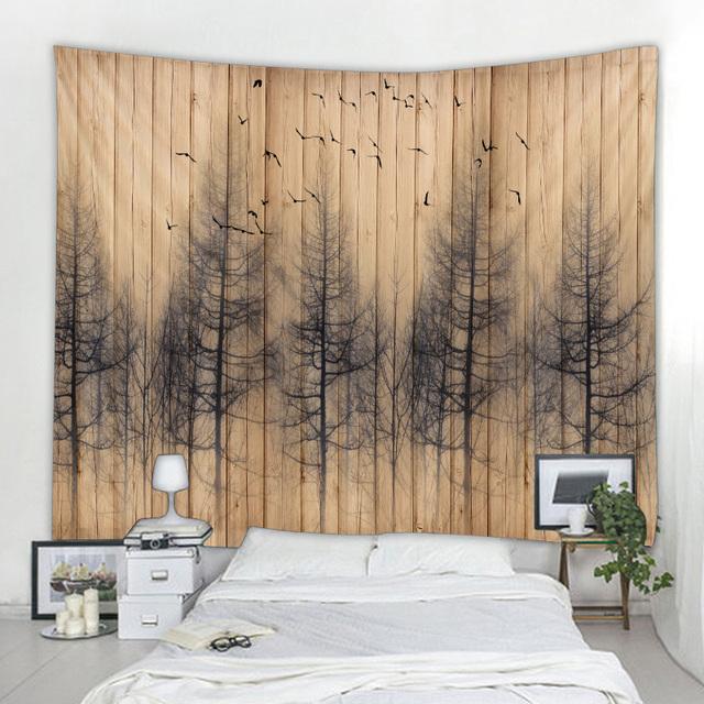 Винтажная деревянная доска, художественный гобелен, настенная подвеска, деревянная доска, эстетика, украшение комнаты, богемное украшение в стиле хиппи, украшение на стену дома, 8 размеров