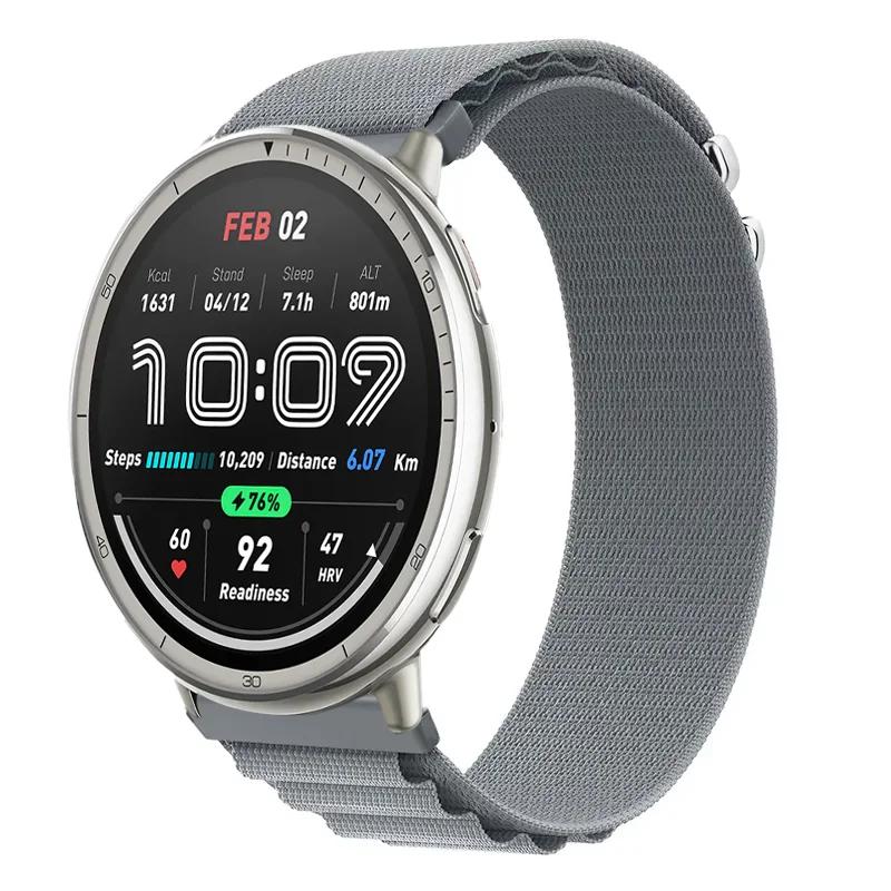20 мм 22 мм Альпийский нейлоновый ремешок-петля для Amazfit Active 2 GTS 4 Min Спортивный браслет Ремешок для Amazfit Bip 6 5 GTR 4 3 Балансирующий браслет