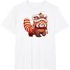 Chinese New Year Tshirt Red Panda Lion Dance Lunar New Year Kawaii Clothing Pattern Cotton Tshirt 2025 Womens Tshirt