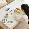 Tablecloth, Coffee Table Cover, Fabric Waterproof And Oil-Proof, Washable, Antibacterial TPU Table Mat, Dining Table Cloth, Off-White, 90*135cm