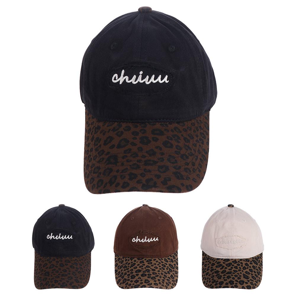 Adjustable Embroidered Baseball Cap Sunshade Y2k Peaked Cap Fashion Leopard Baseball Hat Girls