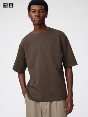 Свободная футболка Airism CoTTon с круглым вырезом 5 8