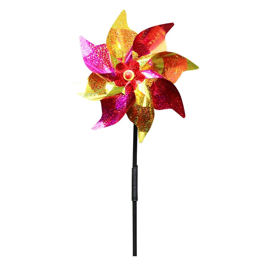 24CM Octagonal Children's Windmill Stall Bird Color Plastic Decoration Stall Toy DIY