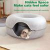 Кровать-туннель для кошек для домашних кошек, игрушка для кошек, пончик, кровать для кошек, прочный дизайн с двойной функцией, царапинам