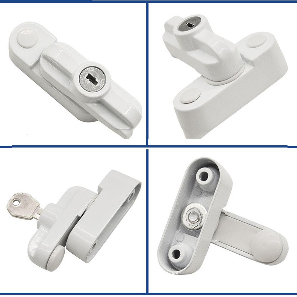 Zinc Alloy Door Sash Jammer Casement Door and Window T-lock Window Restrictor With Key Safety Locks