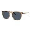 Ray-Ban Модные солнцезащитные очки с квадратной оправой, унисекс, модель для пары, прозрачная коричневая оправа, синие линзы