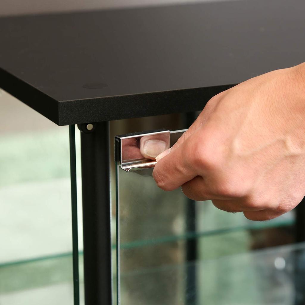 Коллекционный кейс Legras Кейс для фигурок 2 яруса Ширина x Глубина x Высота Черное закаленное стекло Зеркальная задняя стенка Сборка Подставка для товара 99498 48.6 38.2 88.8см