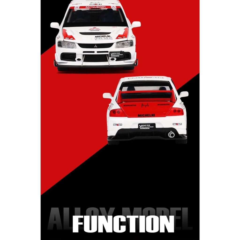 1/32 Mitsubishi Lancer Evolution EVO WRC Сплав Литой Модель Игрушечной Машинки Звук и Свет Детская Игрушка Коллекционные Предметы Подарок на День Рождения