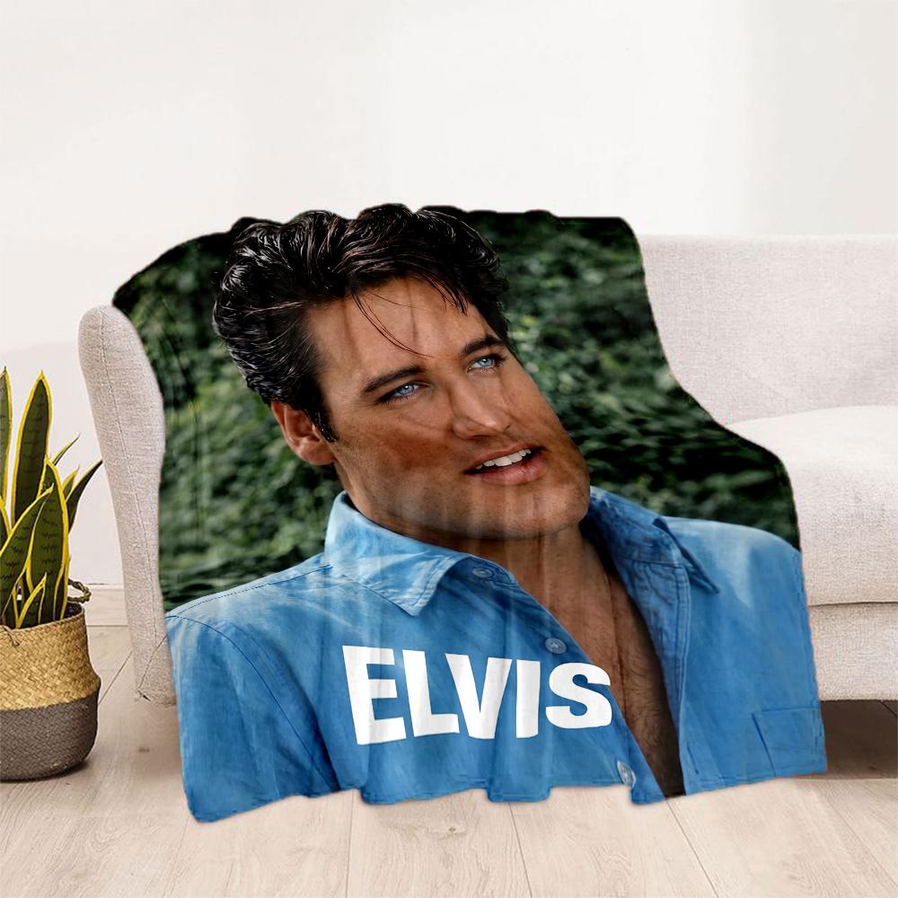 Elvis Presley Performance Blanket Soft & Cozy Perfect for Seaside Office Livingroom All-Season Use Digital Print Perfect Gift for Relatives and Friend