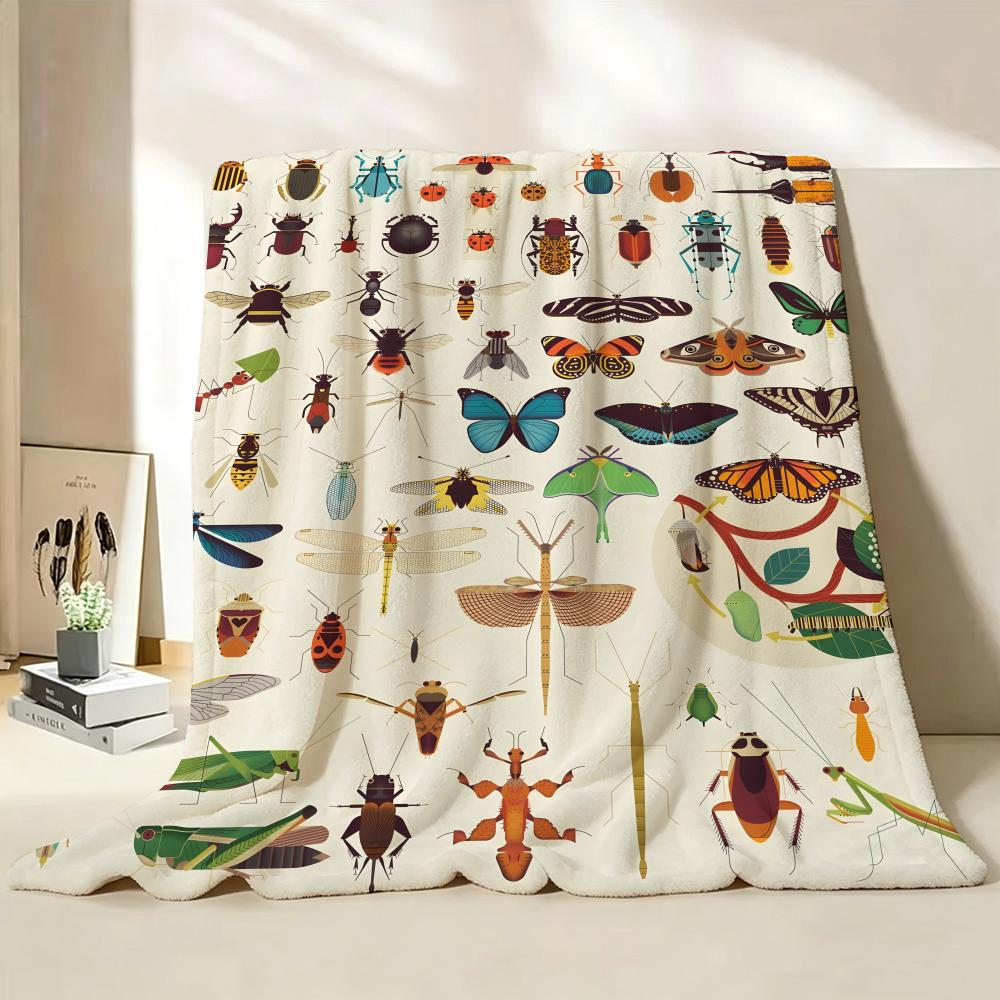 Illustrator O Owen Davey Throw Flannel Throw Blanket Suitable for Sofa Living Room Bedroom