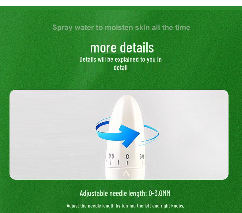 Регулируемый мезороллер для красоты и роста волос - Штамп DRS140A, локальное увлажнение, настройка длины игл, рост волос - Модель 120A