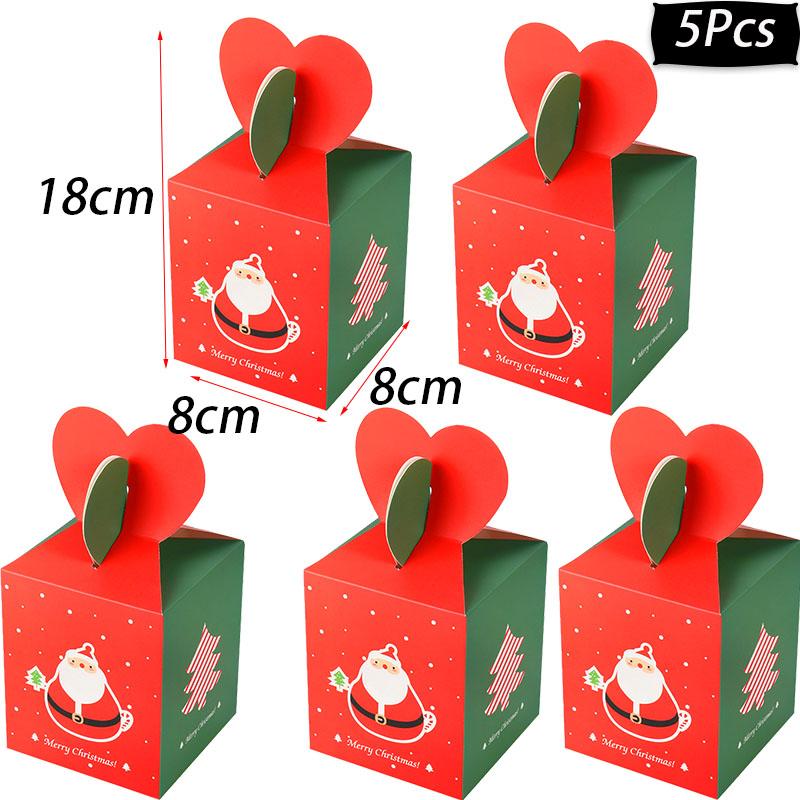 Christmas paper Kids Candy Box Bag Navidad 2025 New year christmas home decoration Natal gift bags Kerst Noel Treats packing box